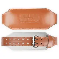 Gorilla wear Halterriem - 6 Inch Padded Leren Lifting Belt - Bruin - S/M