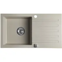 Sapho spoelbak 78x44cm met kraangat beige graniet
