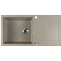Sapho spoelbak 97x50cm met kraangat beige graniet