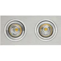 Fantasia ZOOM I 2L inbouwspot grijs - 2 LED-lichtbronnen - dimbaar