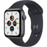 Apple Watch SE 44mm Space Gray Aluminium Middernacht Sportband