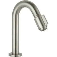 Saqu Essential 2.0 Luxe fonteinkraan met C-uitloop Solid Steel