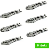 Steelwood Griptang - 225 mm - Getande bekken - Klembereik 0 tot 43 mm - set 6 stuks