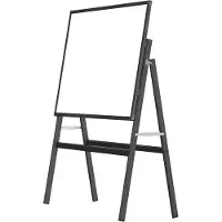 Ivol Whiteboard op statief - Magnetisch - 150x90 cm - Zwart