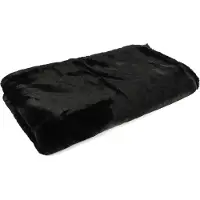 Non-Branded Non Branded plaid Jozias 154 x 130 cm fleece zwart