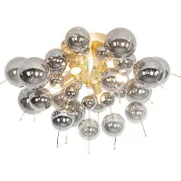 QAZQA Design plafondlamp messing met smoke glas 4-lichts - Explode