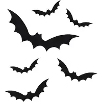 Amscan Vleermuis Halloween Raamstickers (11st)