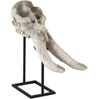 Furnilux terra wit antiek poly schedel beeld