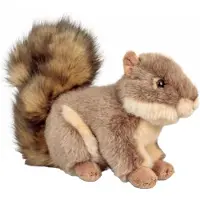 Tobar Pluche knuffeldier grijze eekhoorn 23 cm - Bos dieren speelgoed knuffels