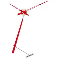 Nomon Puntero Tafelklok Chromed Steel and Red Lacquered Walnut Wood | Puntero L