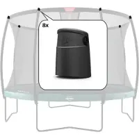 Berg Trampoline veiligheidsnet afdekdoppen Deluxe (8 stuks)