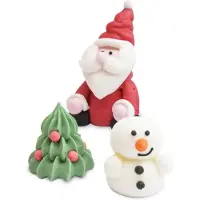 You do it Kerst decoratie - taart - Suikerdecoratie Kerst 3D - Set/3