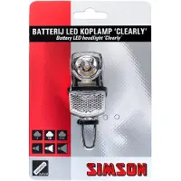 Simson Compacte LED koplamp - 7 LUX - Voorvorkmontage - Inclusief AAA batterijen