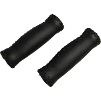 Simson Lederen handvatten - handgestikt - zwart - lang - comfort foam vulling