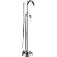 Schutte Badkraan vrijstaand schütte cornwall 110 cm metalen greep en keramische schijven chroom