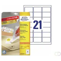 Avery-Zweckform Universele etiketten L6023REV-25 (N/A ),Wit, Rechthoek, Afgeronde hoeken, 630 stuk(s), Weer verwijderbaar