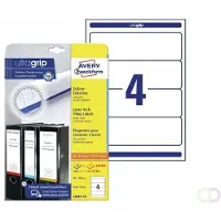 Avery-Zweckform L6061-25 Ordneretiketten 59 x 192 mm Papier Wit 120 stuk(s) Permanent hechtend Laser (kleur), Laser (zwart/wit), Kopiëren (kleur), Kopiëren