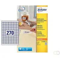 Avery Afneembare etiketten 17,8 x 10 mm, wit, Inkjetprinter, Laserprinter, Kopieerapparaat, afneembaar L4730REV-25