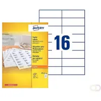 Avery Etiket DP167-100 105x37mm wit 1600 stuks
