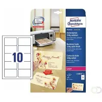 Avery Visitekaartjes gladde rand, 220 g/m², mat, Kopieerapparaat, Laserprinter C32025-25