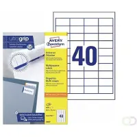 Avery-Zweckform 3657 Universele etiketten 48.5 x 25.4 mm Papier Wit 4000 stuk(s) Permanent hechtend Inkjet, Laser (zwart/wit), Laser (kleur), Kopiëren