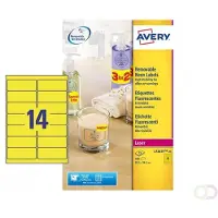 Avery Zweckform L7263Y-25 NEON etiketten A4 99,1 x 38,1 mm neon geel (350 etiketten)