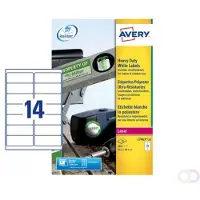 Avery Weerbestendige etiketten 99,1 x 38,1 mm, wit, Laserprinter, extra permanent L7063-20