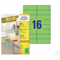 Avery Etiket Avery 3454 105x37mm groen 1600 stuks