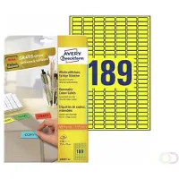 Avery Zweckform L6037-20 verwijderbare etiketten A4 25,4 x 10 mm geel (3.780 etiketten)