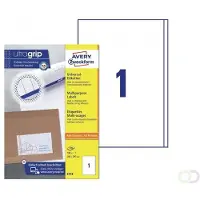 Avery Zweckform AVERY ultragrip Universele etiketten 3418 Permanent klevend A4 Wit 200 x 297 mm 100 Vellen à 1 Etiketten
