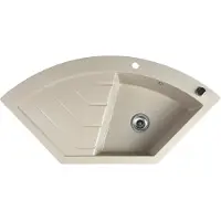 Sapho spoelbak 114x57,5cm met kraangat beige graniet