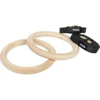 VirtuFit Houten Gym Ringen - Inclusief straps