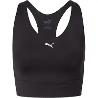 Puma Mid Impact All-In Long Line Bra Dames Sportbeha - Zwart - Maat XL
