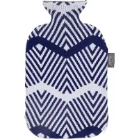 Fashy Warm water kruik - Met blauw witte hoes