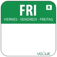 Vogue Kleurcode sticker vrijdag/groen Vogue, 1000 stuks