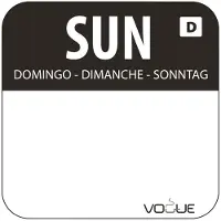 Vogue Oplosbare voedsel stickers zondag/zwart Vogue, rol 1000