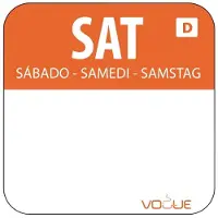 Vogue Oplosbare voedsel stickers zaterdag/oranje Vogue, rol 1000