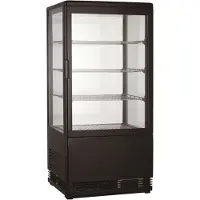 CombiSteel Koelvitrine Combisteel, 78L, Zwart, 43(B)x39(D)x96(H)cm, 230V/180W