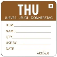 Vogue Kleurcode sticker donderdag Vogue, 500 stuks