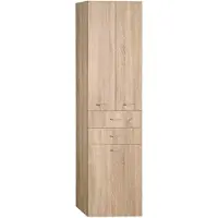Sapho Zoja kolomkast met wasmand 50x184cm eiken platina