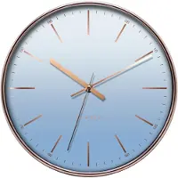LW Collection lichtblauw luxe wandklok 30cm - muurklok - klok - keukenklok - wandklok - kleine klok - stil uurwerk - geschikt voor kantoor gang keuken woonkamer