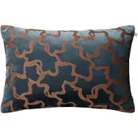 Chhatwal & Jonsson Chand kussenhoes 40x60 cm Sea blue-cognac
