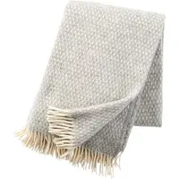 Klippan Yllefabrik Knut Len Deken 130x200 Cm Lichtgrijs - Plaids & dekens Wol Light Grey - 209203