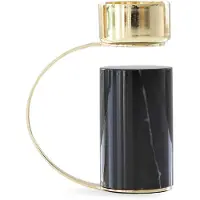 Cooee Design Heavy Tealight Holder Nero Marquina - Kandelaars Marmer Brass - HC-04-01-BK
