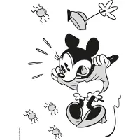Komar Wandfolie Minnie Scream - afm. 50 x 70 cm zelfklevend, wandstickers, kinderkamer (11-delig)