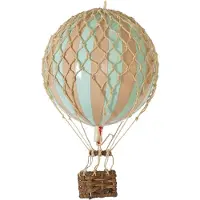 Authentic Models - Luchtballon Floating The Skies - Luchtballon decoratie - Kinderkamer decoratie - Mint - Ø 8,5cm