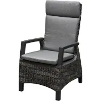 AVH-Collectie Tunis dining tuinstoel verstelbaar antraciet wicker