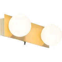QAZQA Moderne wandlamp goud 28 cm IP44 2-lichts - Cederic