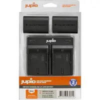 Jupio Value Pack: 2x LP-E6NH 2130mAh + USB Dual Charger