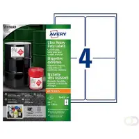 Avery ultra resistente etiketten, ft 105 x 148 mm, doos van 200 etiketten
